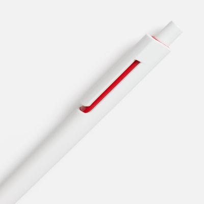 Ручка шариковая Dominanta, белая с красным-3