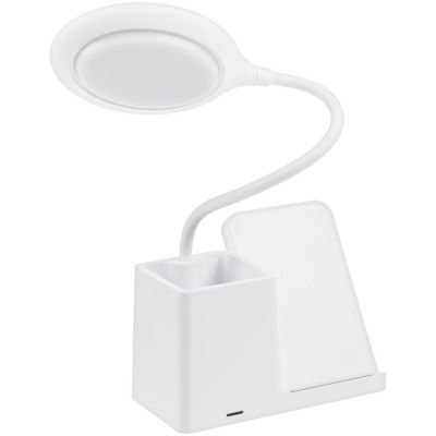 Лампа с органайзером и беспроводной зарядкой writeLight, ver. 2, белая-6