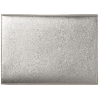 Папка Elegance с блокнотом А5, серебристая-2
