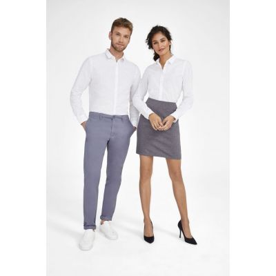 Рубашка женская Becker Women, бордовая с белым-5