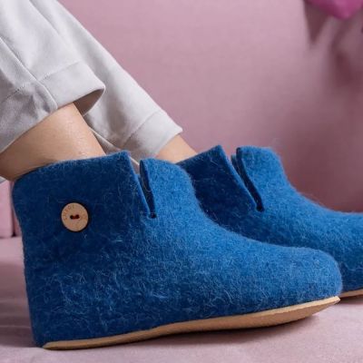 Домашние валенки Wild, синие (василек)-7