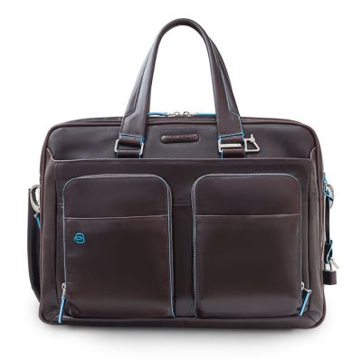 Сумка мужская для ноутбука Piquadro Blue Square, коричневая-1