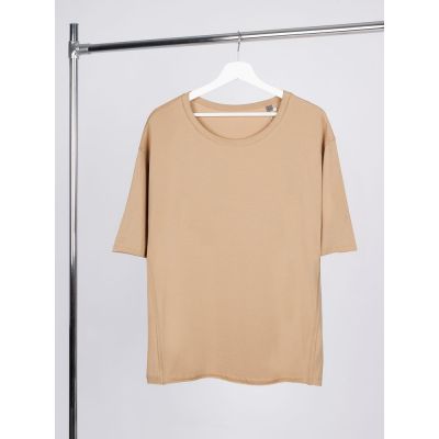 Футболка оверсайз унисекс Vozduh, бежевая-0