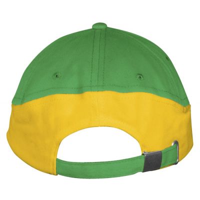 Бейсболка Booster, ярко-зеленая с желтым-2