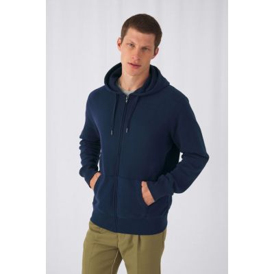 Толстовка на молнии с капюшоном унисекс King, белая-3