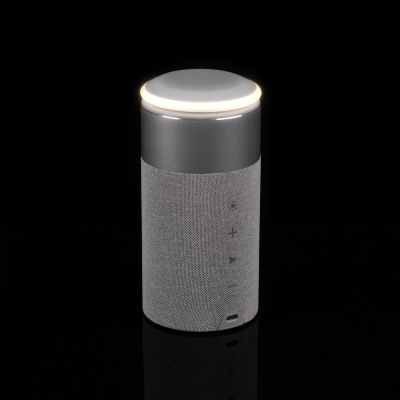 Колонка c беспроводной зарядкой и подсветкой Charge House, серая-13