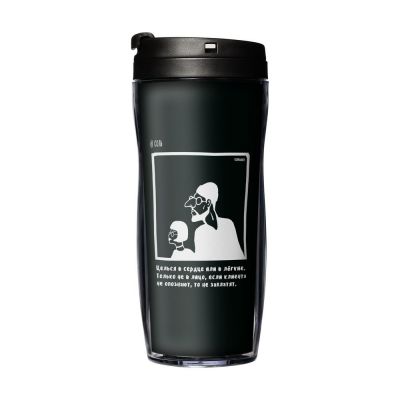 Термостакан «Леон», с черной крышкой-0