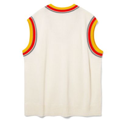 Жилет оверсайз унисекс Cornell в сумке, молочно-белый-1