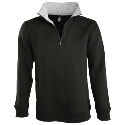 Толстовка Scott 290 с контрастным воротником на молнии, черная-0