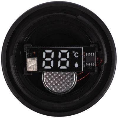 Смарт-бутылка с заменяемой батарейкой Long Therm, черная-10