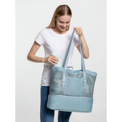 Шопер с термоотделением Verkko, серо-голубой-9