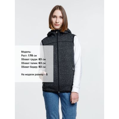 Жилет с капюшоном унисекс Gotland, черный-5