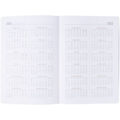 Ежедневник Butterfly, недатированный, белый с синим-4