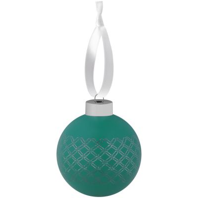 Елочный шар Queen с лентой, 8 см, зеленый-0