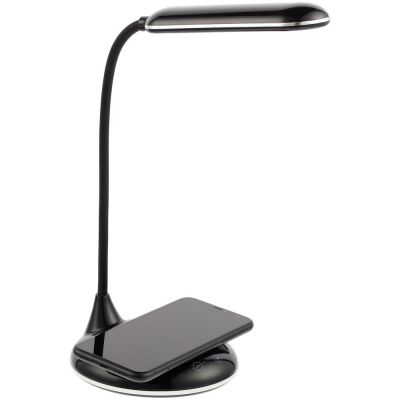 Лампа с беспроводной зарядкой Bright Helper, черная-2