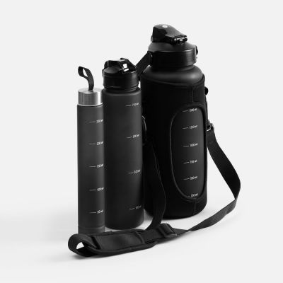 Набор спортивных бутылок Aquapack, черный-0