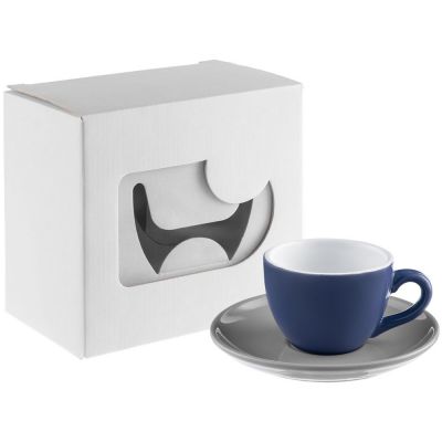 Чайная пара Cozy Morning, синяя с серым-4