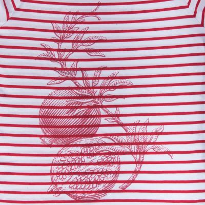 Футболка женская Grand Granat, белая с красным-1