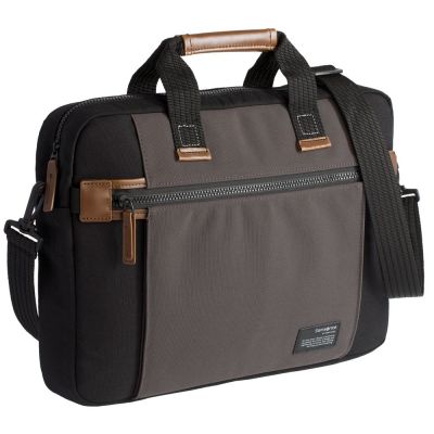 Сумка для ноутбука Sideways Laptop Bag, черная с серым-0
