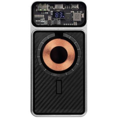 Магнитный беспроводной аккумулятор Cooper Prime 10000 мАч, серебристый-2