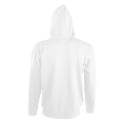 Толстовка мужская на молнии Soul Men 290 с контрастным капюшоном, белая-1