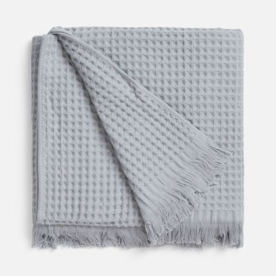 Плед вафельный Elenglect, светло-серый-1