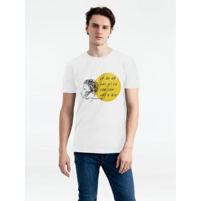 Футболка «Цифровые стихи. Пушкин», белая-0