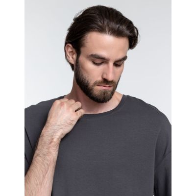 Футболка унисекс оверсайз Crosstown, темно-серая-10