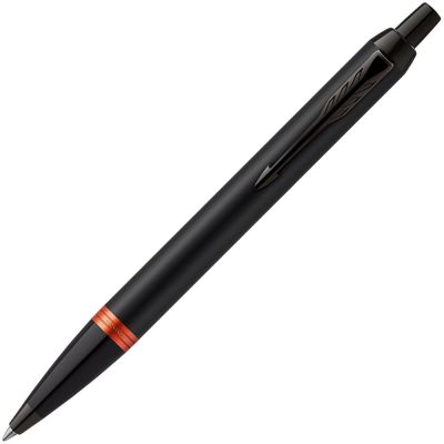 Ручка шариковая Parker IM Professionals Flame Orange BT, черная с оранжевым-0