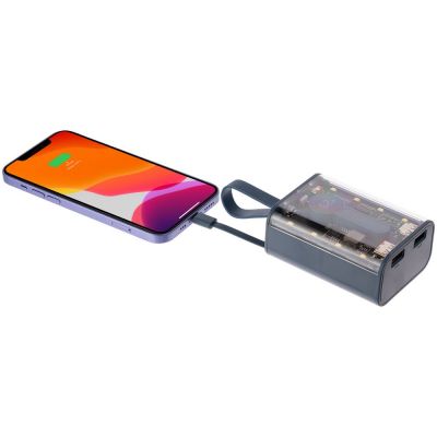 Аккумулятор с быстрой зарядкой Trellis Quick 10000 мАч, синий-4