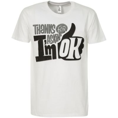 Футболка I'm OK, белая-1