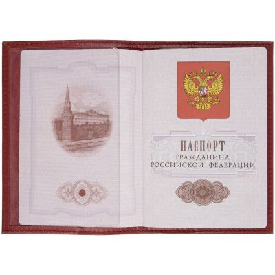 Обложка для паспорта Top, красная-4