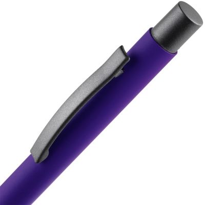 Ручка шариковая Atento Soft Touch, фиолетовая-3