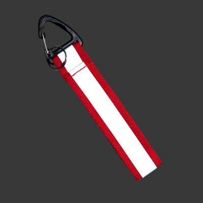 Светоотражающий брелок Flashline, серый с красным-4