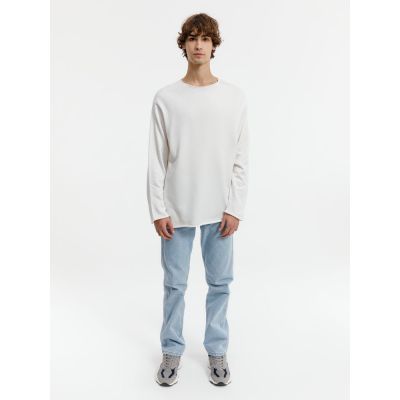 Лонгслив унисекс Siluetti Fuori, молочно-белый-3
