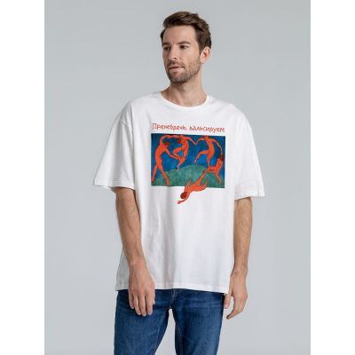 Футболка оверсайз «Вальсируем», молочно-белая-2