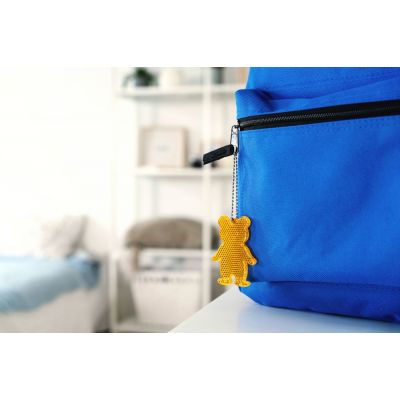 Пешеходный светоотражатель «Мишка», оранжевый-1