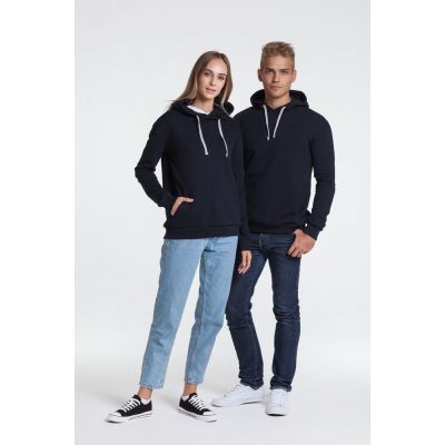 Толстовка с капюшоном Unit Kirenga Heavy, темно-синяя-8