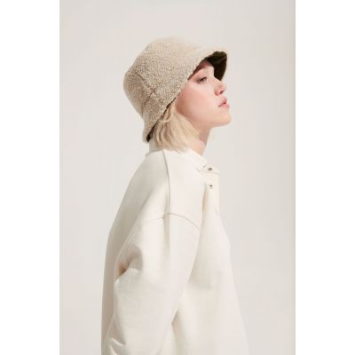 Панама Bucket двусторонняя утепленная, хаки с бежевым-3