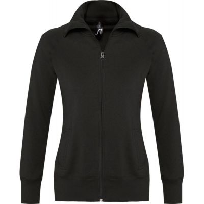 Толстовка женская на молнии Soda 280 черная-0