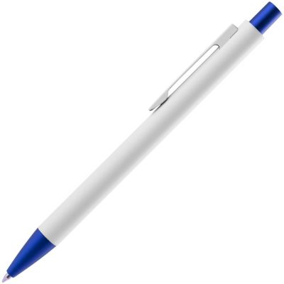 Ручка шариковая Chromatic White, белая с синим-1