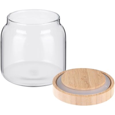 Банка с бамбуковой крышкой Woody S-2