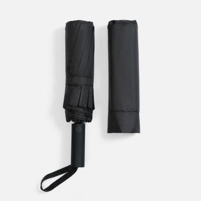 Зонт складной с УФ-защитой Ribstar, черный-3