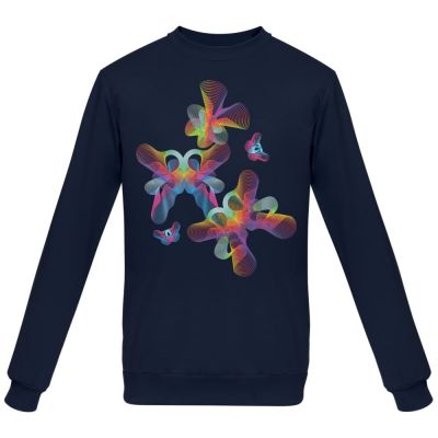 Толстовка Butterflies, темно-синяя-0