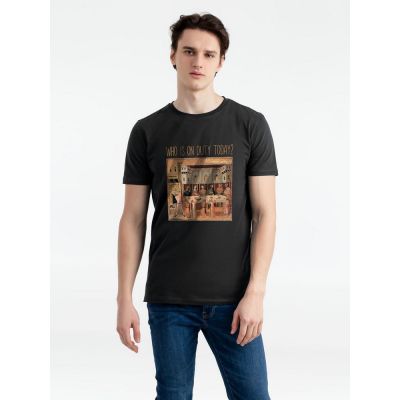 Футболка Who Is On Duty Today, черная-0