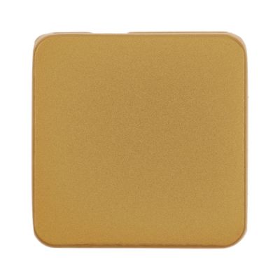 Квадратный шильдик на резинку Direct, матовый золотистый-0