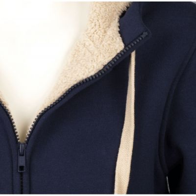 Толстовка унисекс на молнии Sherpa 280, темно-синяя-3