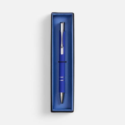 Ручка шариковая Keskus Soft Touch в футляре, синяя-1