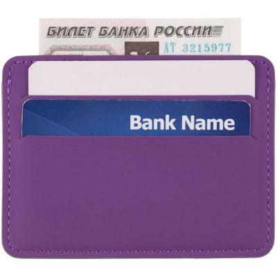 Чехол для карточек Shall Simple, фиолетовый-4