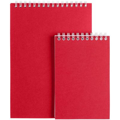 Блокнот Dali Mini в клетку, красный-4